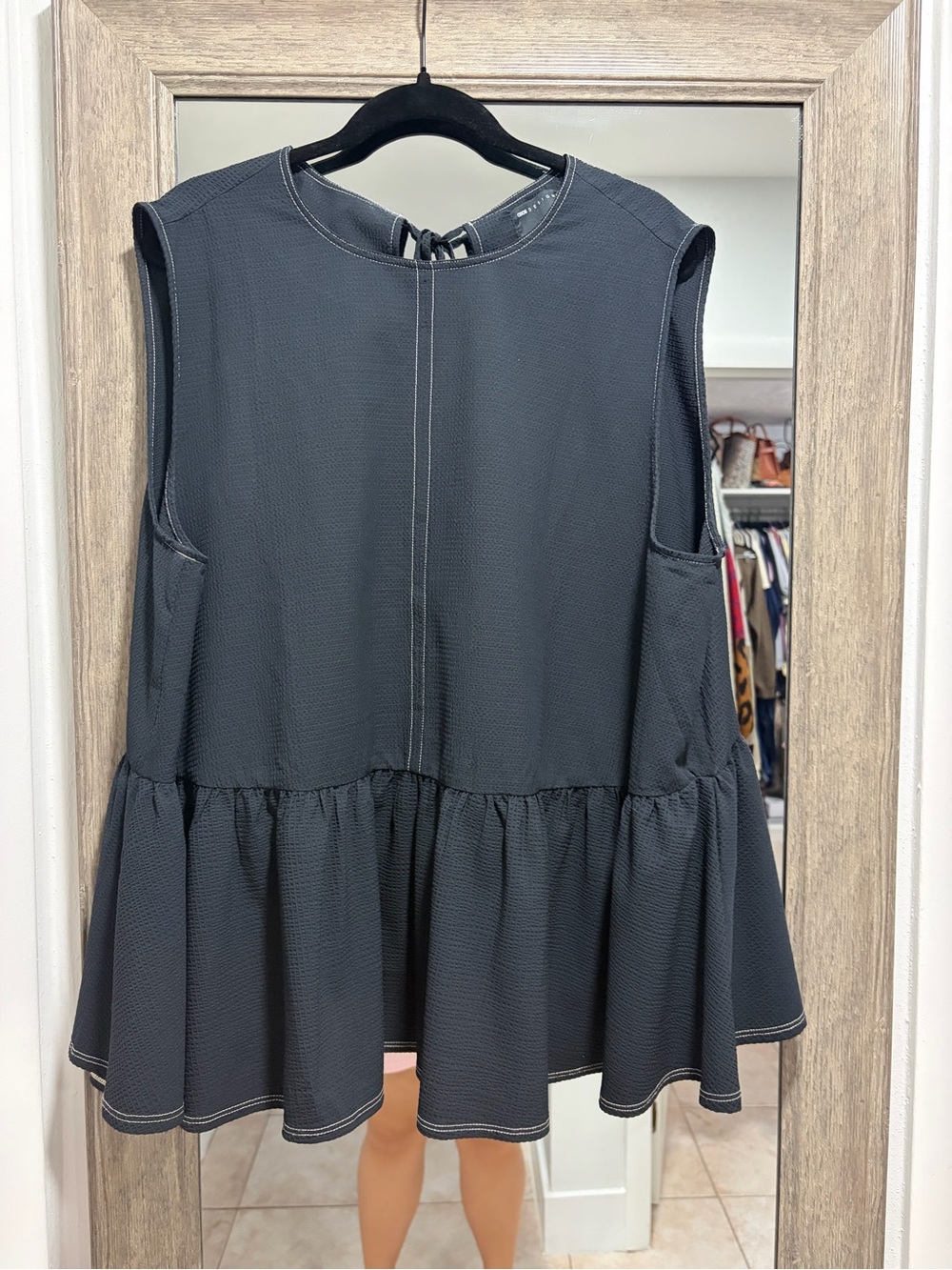 ASOS Curve Black Peplum Blouse